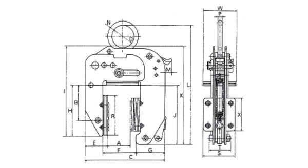 EAGLE CLAMP EWPA面板用無(wú)傷鋼板鉗尺寸圖