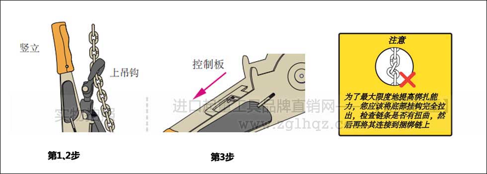 鏈條捆綁拉緊器如何拉緊？